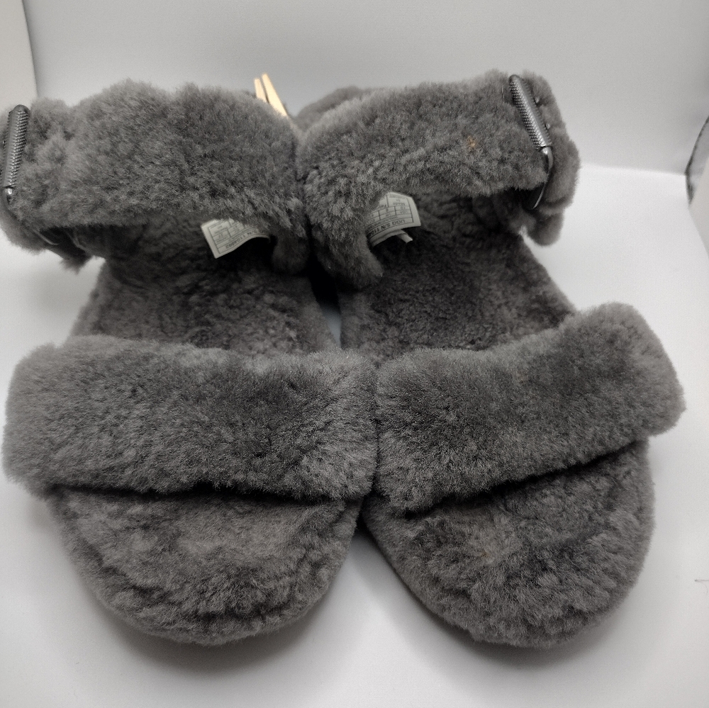 Gray Ugg Fuzz Yeah Slides - image 2